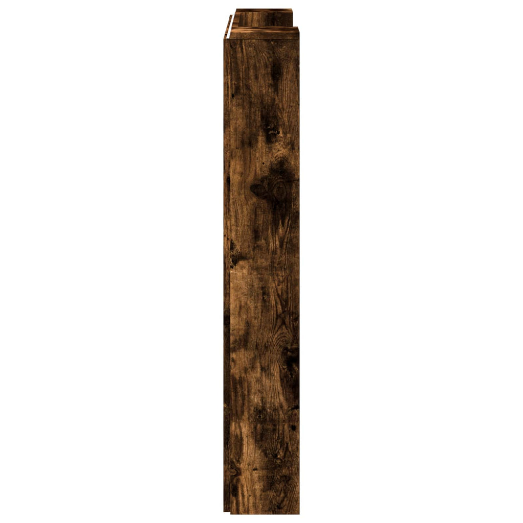 Headboard Smoked Oak 100 x 16.5 x 103.5 cm Engineered Wood