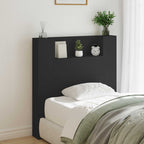 Headboard Black 100 x 16.5 x 103.5 cm Engineered Wood