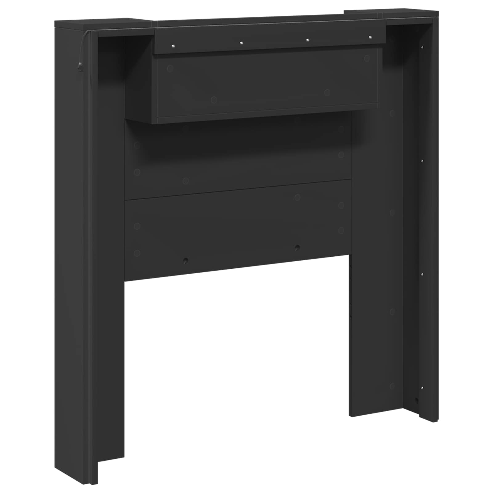 Headboard Black 100 x 16.5 x 103.5 cm Engineered Wood