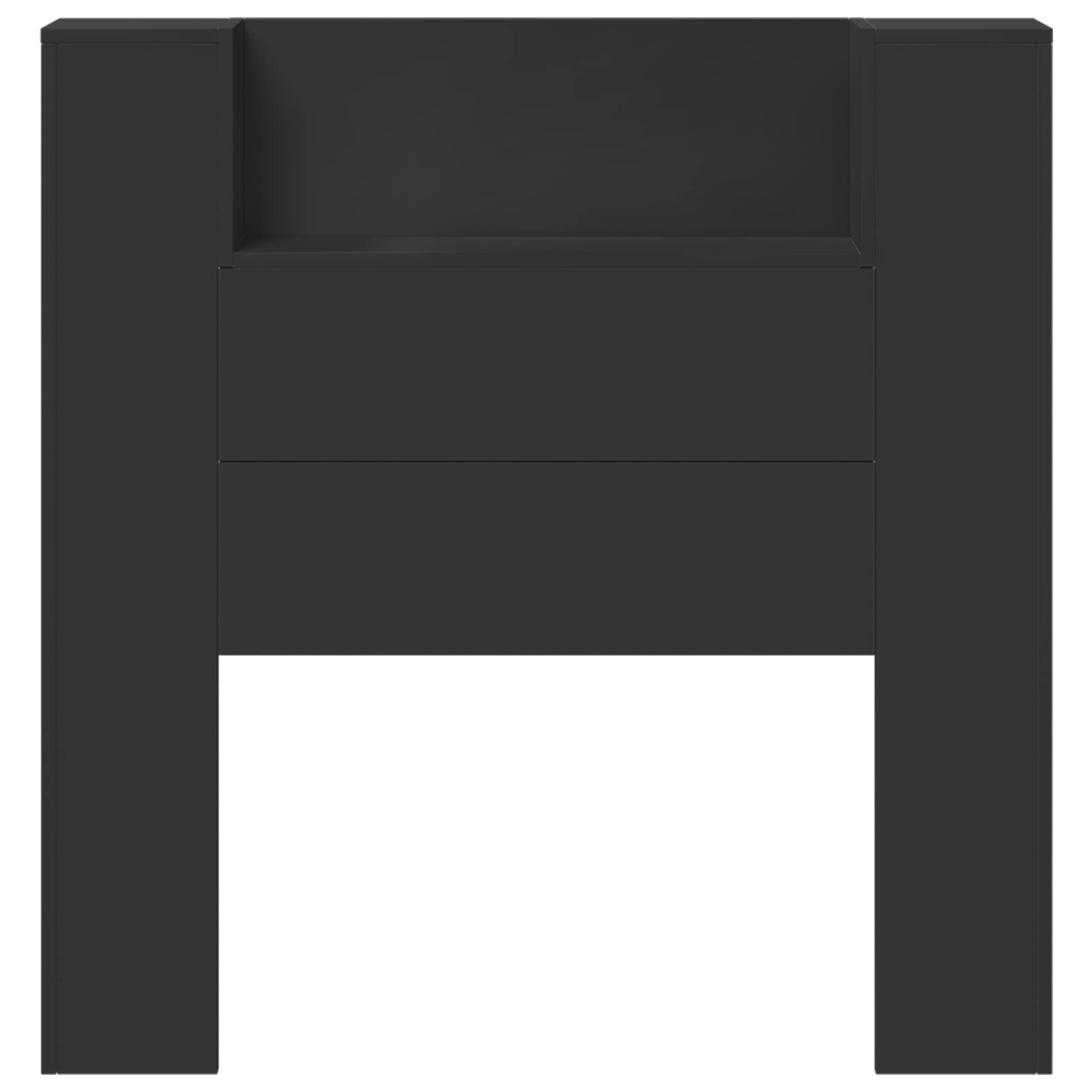 Headboard Black 100 x 16.5 x 103.5 cm Engineered Wood