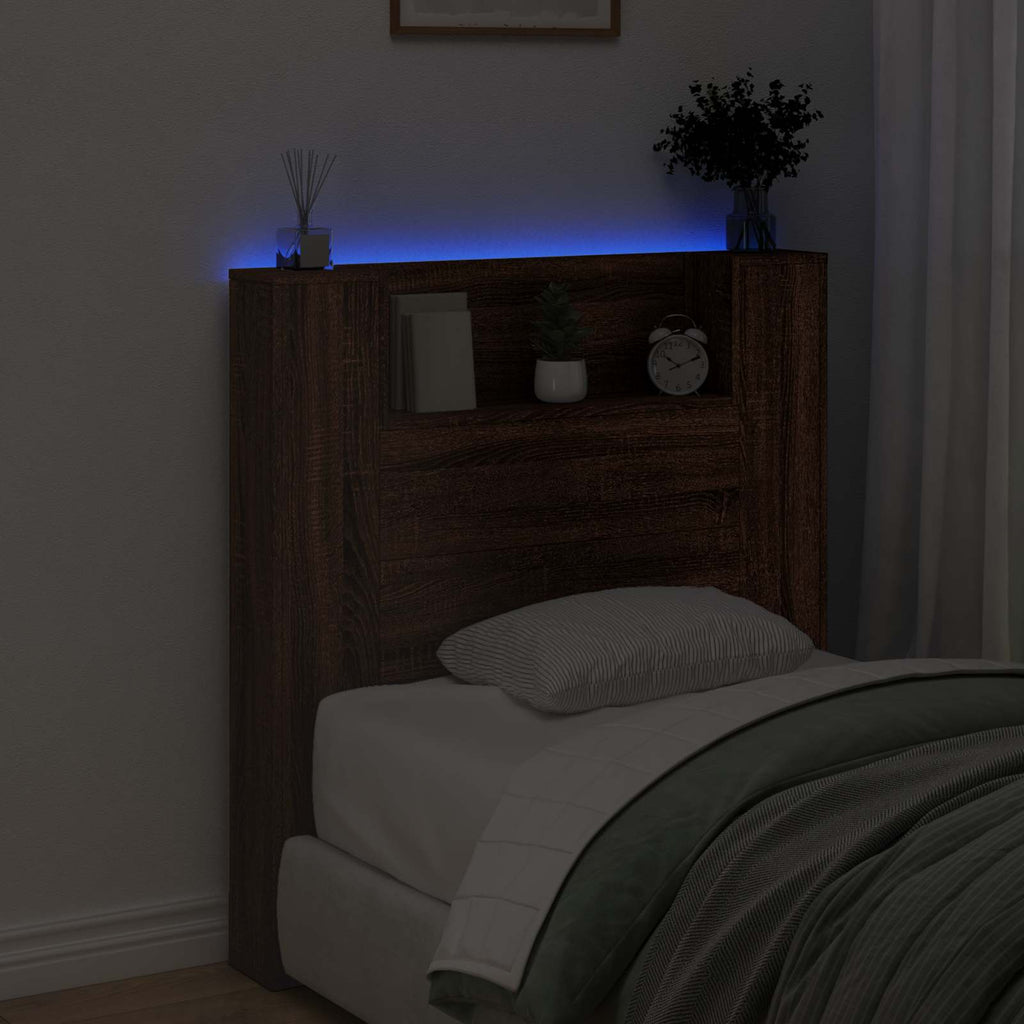 Headboard Brown Oak 100 x 16.5 x 103.5 cm Engineered Wood