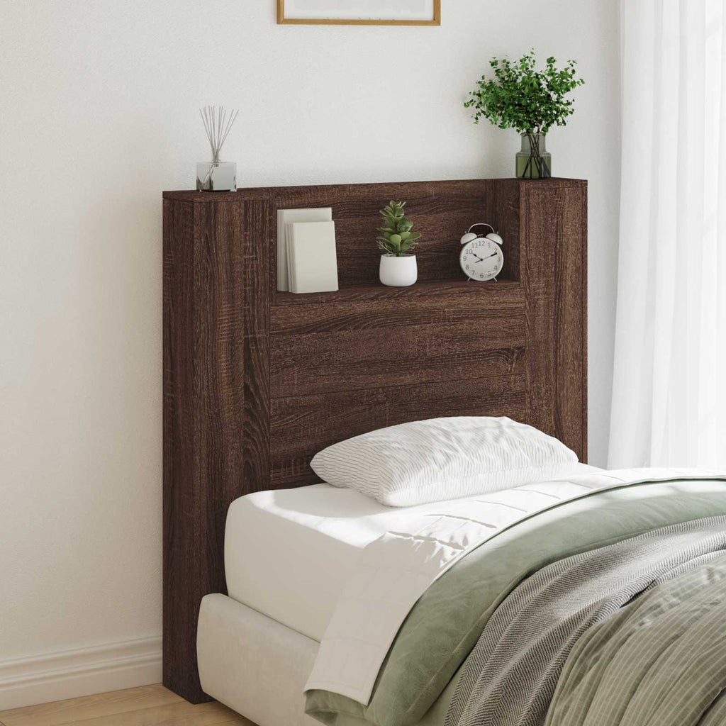 Headboard Brown Oak 100 x 16.5 x 103.5 cm Engineered Wood