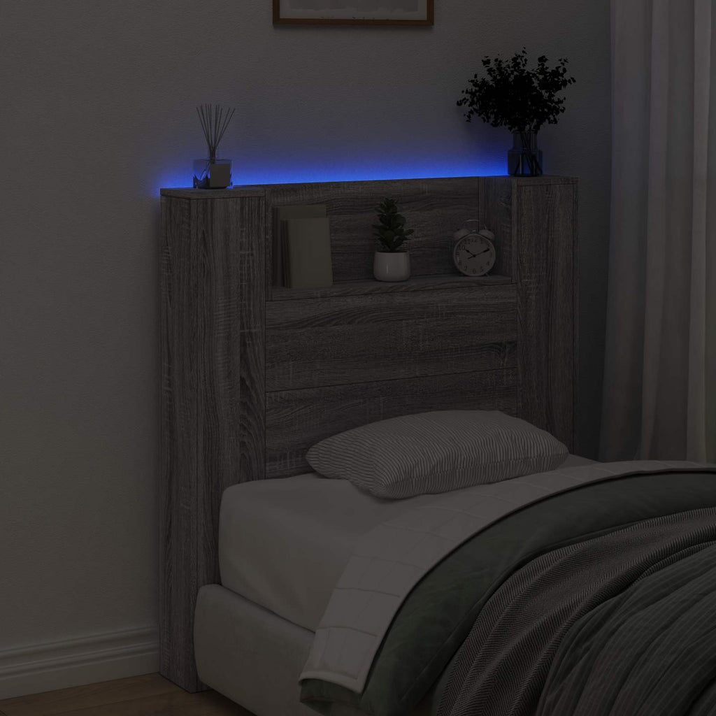 Headboard Grey Sonoma 100 x 16.5 x 103.5 cm Engineered Wood