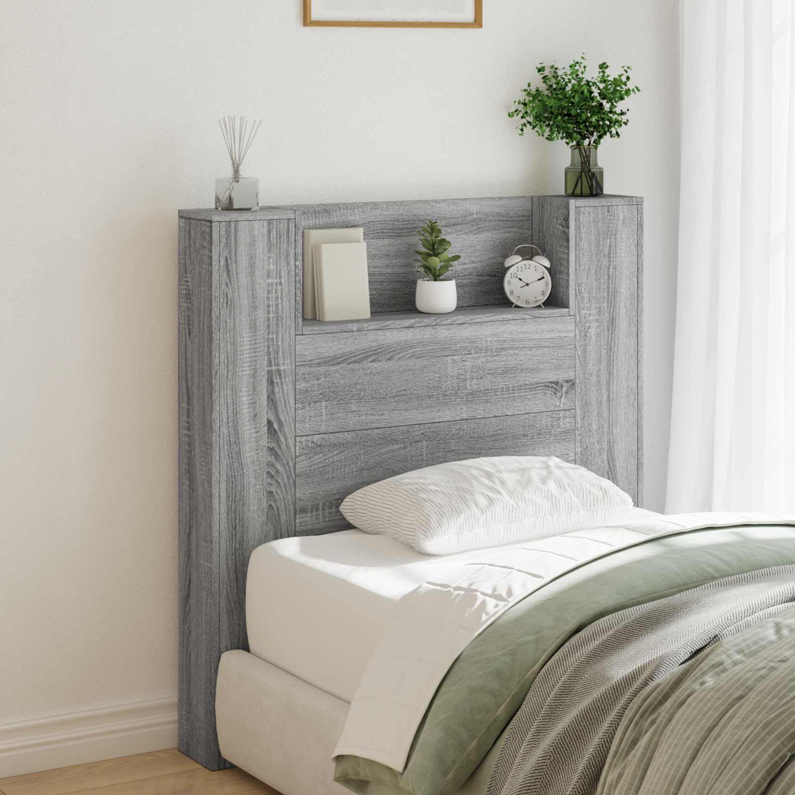 Headboard Grey Sonoma 100 x 16.5 x 103.5 cm Engineered Wood