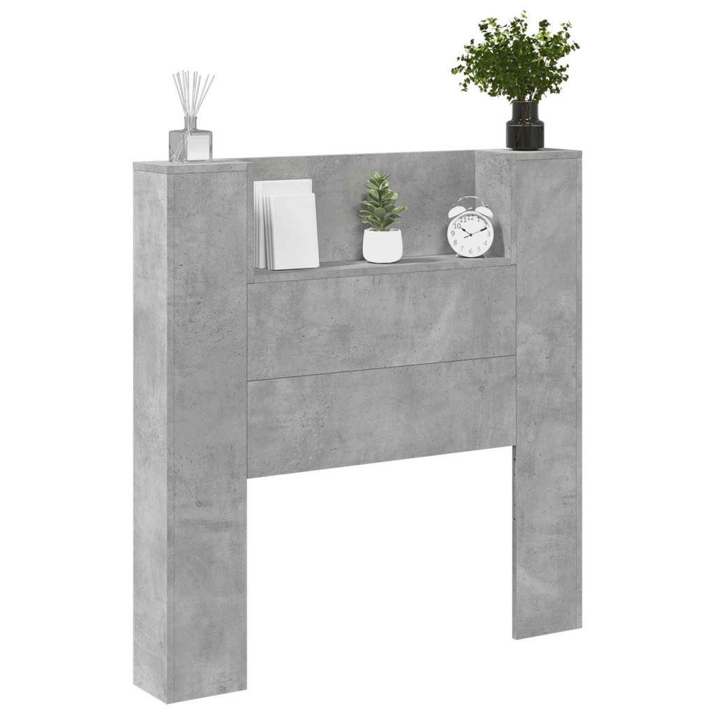 Headboard Concrete Grey 100 x 16.5 x 103.5 cm Engineered Wood
