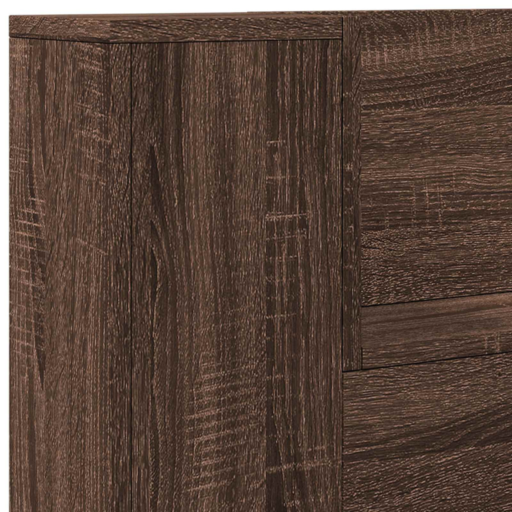 Headboard Brown Oak 120 x 16.5 x 103.5 cm Engineered Wood