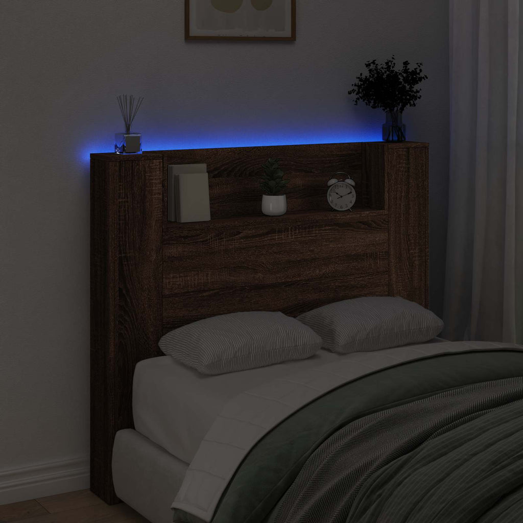 Headboard Brown Oak 120 x 16.5 x 103.5 cm Engineered Wood