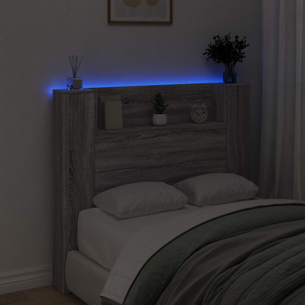 Headboard Grey Sonoma 120 x 16.5 x 103.5 cm Engineered Wood