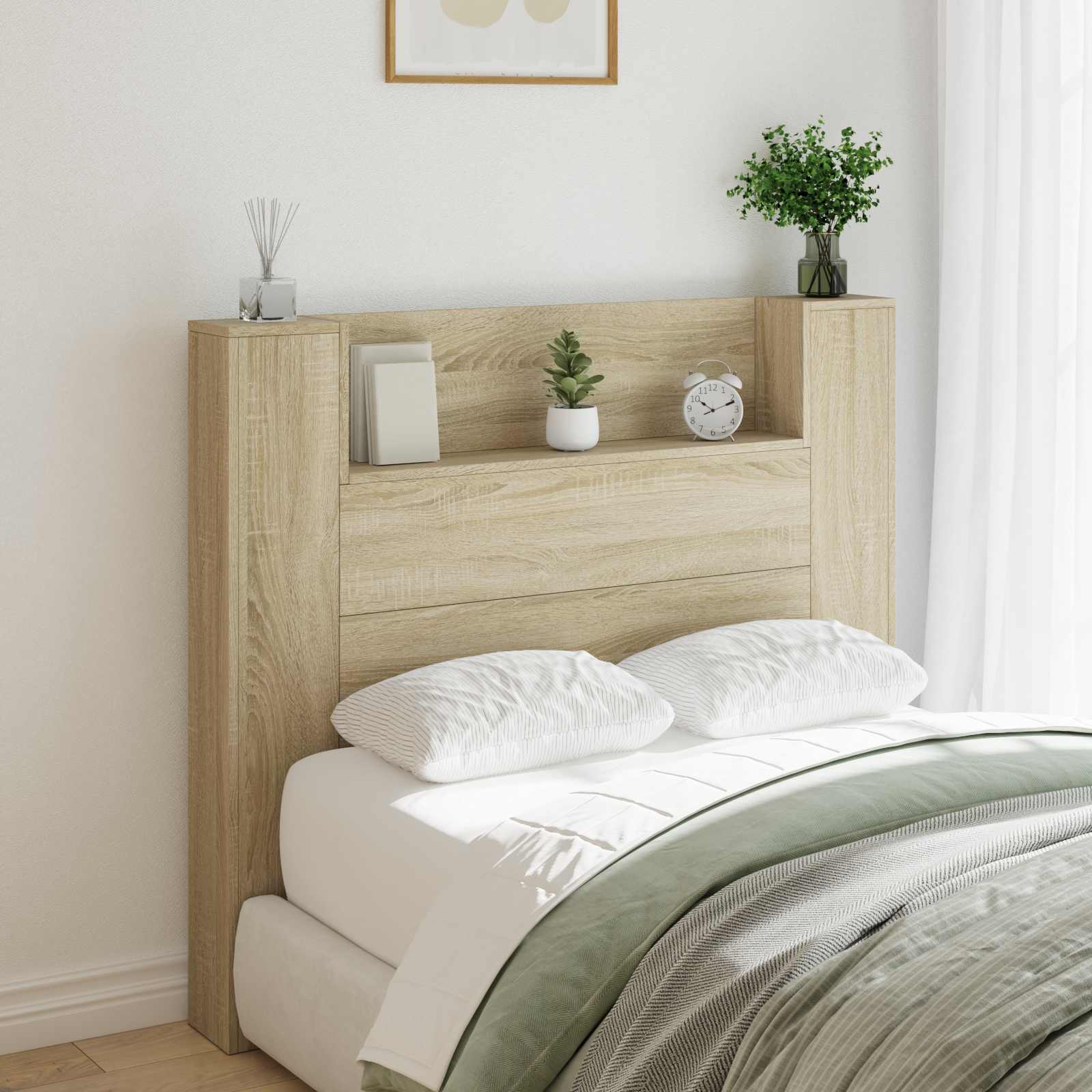 Headboard Sonoma Oak 120 x 16.5 x 103.5 cm Engineered Wood