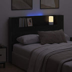 Headboard Black Oak 140 x 17 x 104.5 cm Engineered Wood