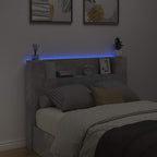 Headboard Concrete Grey 140 x 16.5 x 103.5 cm Engineered Wood