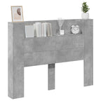 Headboard Concrete Grey 140 x 16.5 x 103.5 cm Engineered Wood