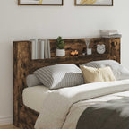 Headboard Smoked Oak 160 x 16.5 x 103.5 cm Engineered Wood