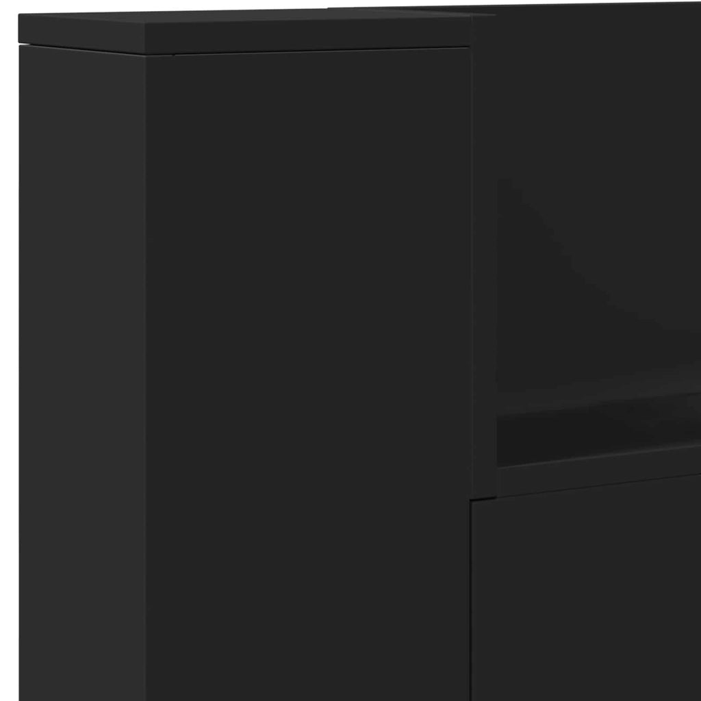 Headboard Black 160 x 16.5 x 103.5 cm Engineered Wood