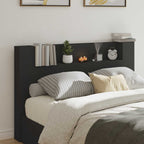 Headboard Black 160 x 16.5 x 103.5 cm Engineered Wood