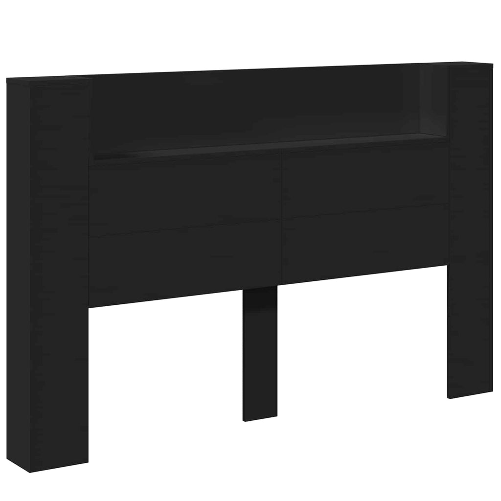 Headboard Black 160 x 16.5 x 103.5 cm Engineered Wood