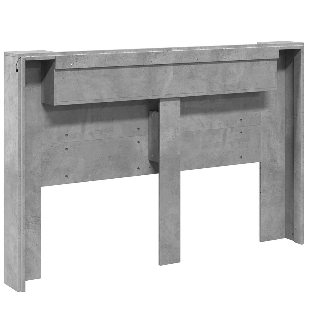 Headboard Concrete Grey 160 x 16.5 x 103.5 cm Engineered Wood