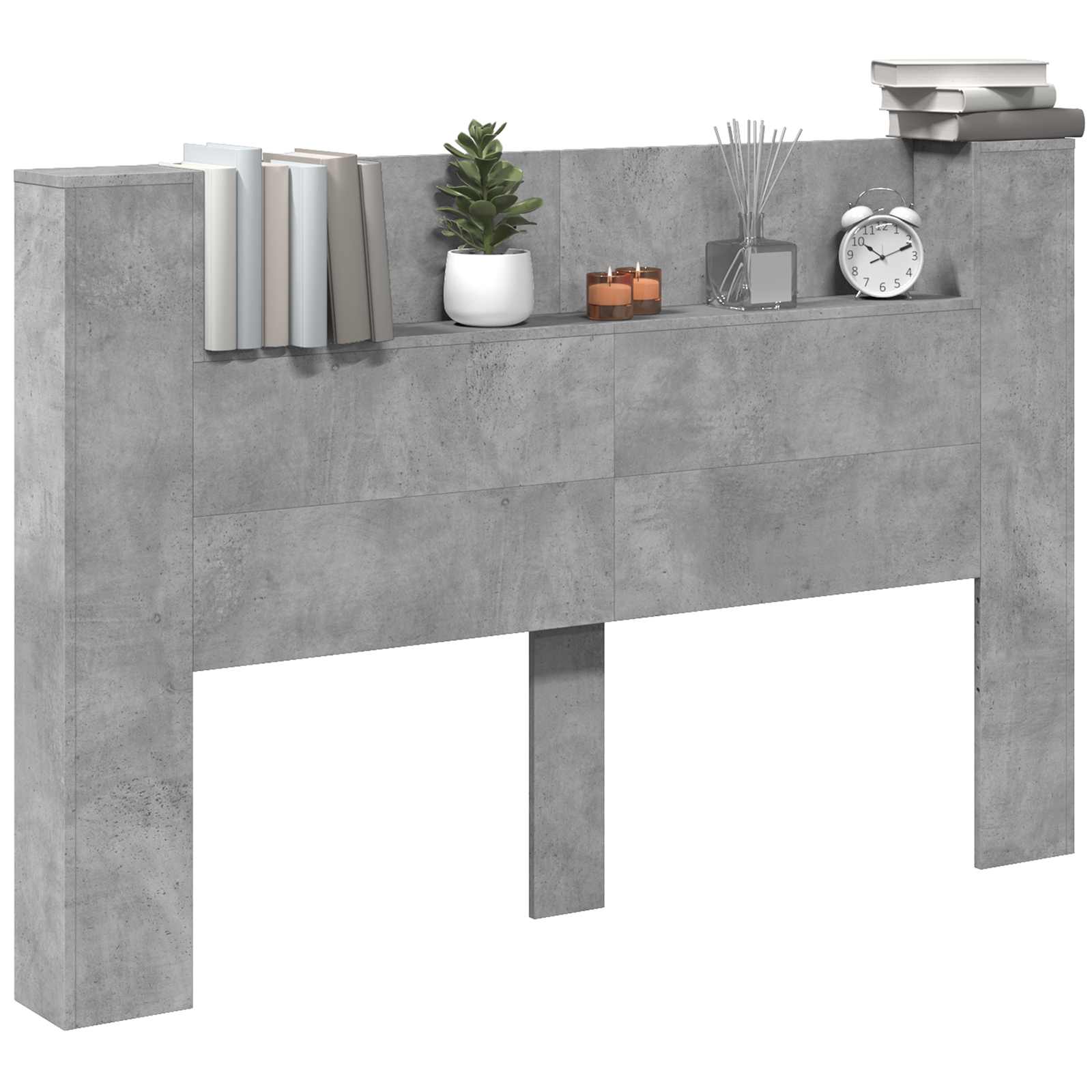 Headboard Concrete Grey 160 x 16.5 x 103.5 cm Engineered Wood