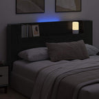 Headboard Black Oak 160 x 17 x 104.5 cm Engineered Wood