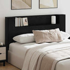 Headboard Black Oak 160 x 17 x 104.5 cm Engineered Wood