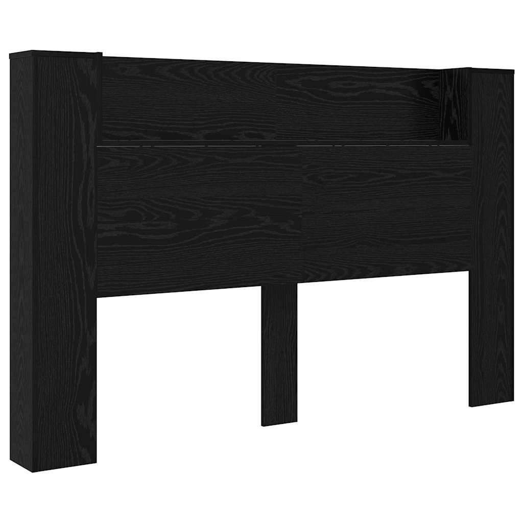 Headboard Black Oak 160 x 17 x 104.5 cm Engineered Wood