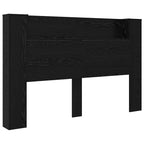 Headboard Black Oak 160 x 17 x 104.5 cm Engineered Wood
