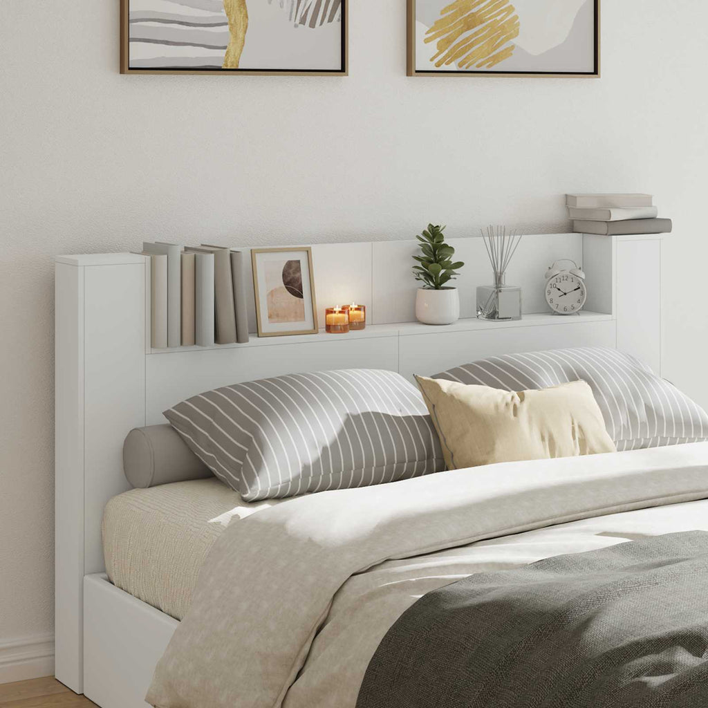 Headboard White 180 x 16.5 x 103.5 cm Engineered Wood