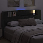 Headboard Black Oak 180 x 17 x 104.5 cm Engineered Wood