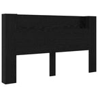 Headboard Black Oak 180 x 17 x 104.5 cm Engineered Wood