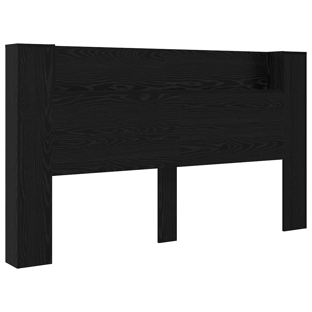 Headboard Black Oak 180 x 17 x 104.5 cm Engineered Wood