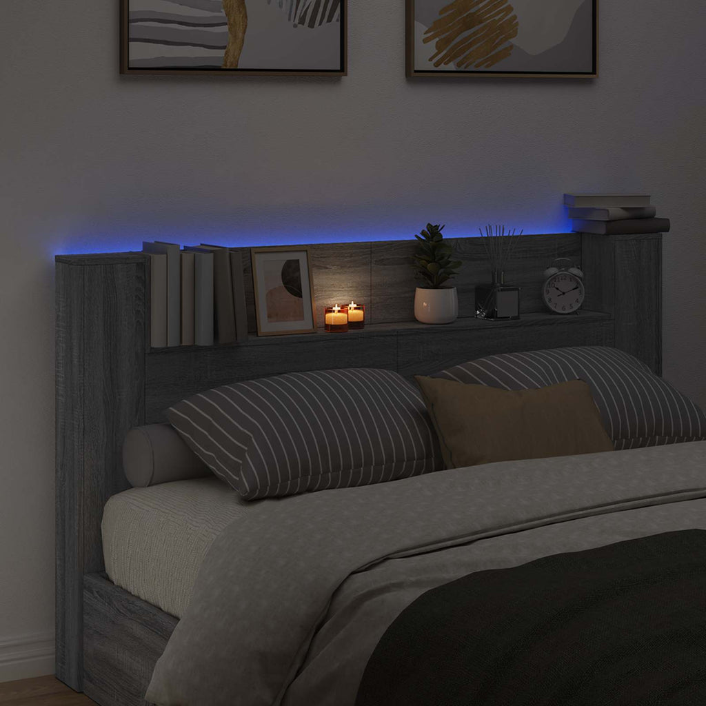 Headboard Grey Sonoma 180 x 16.5 x 103.5 cm Engineered Wood
