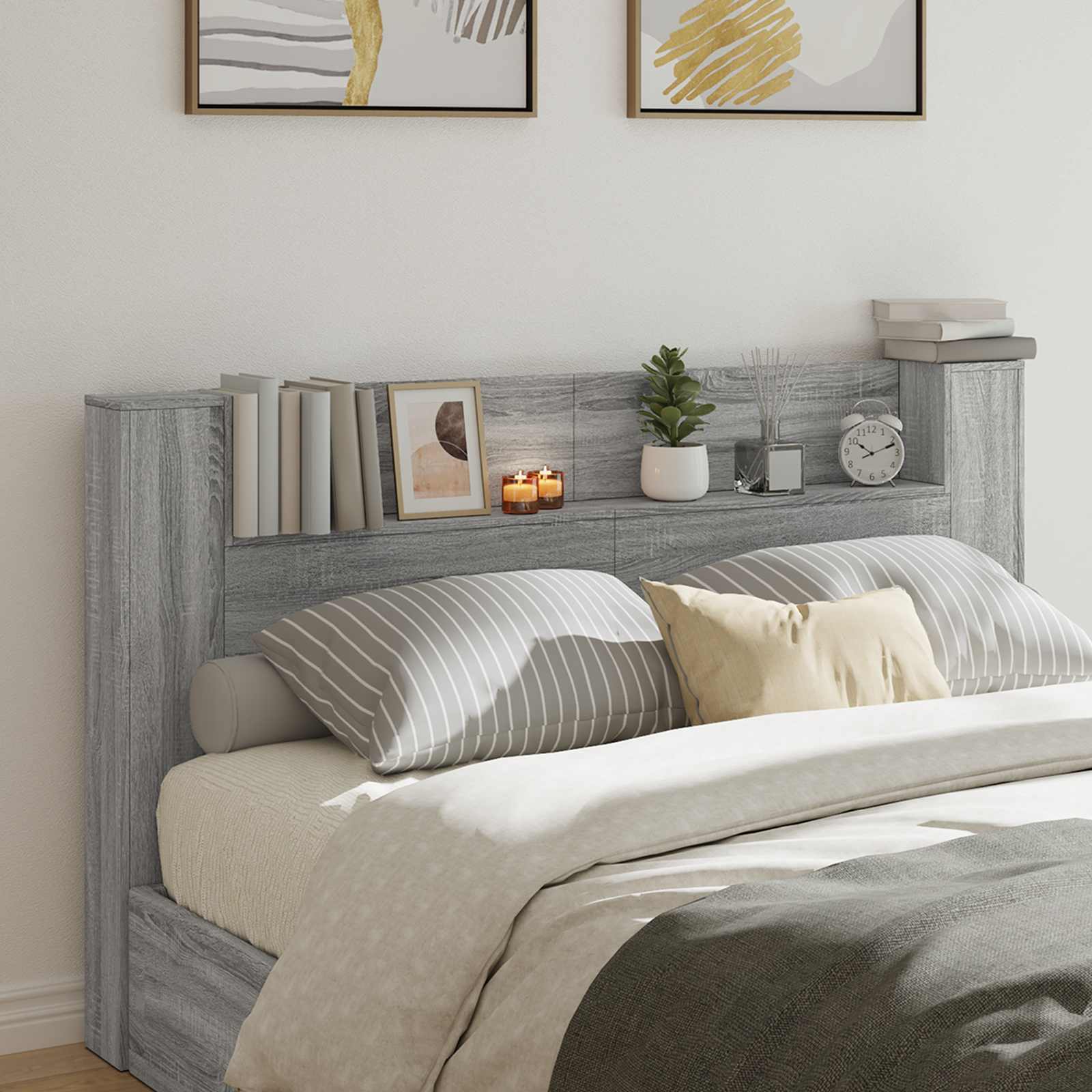 Headboard Grey Sonoma 180 x 16.5 x 103.5 cm Engineered Wood