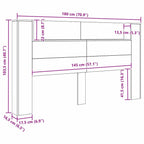 Headboard Old Wood 180 x 17 x 104.5 cm Engineered Wood