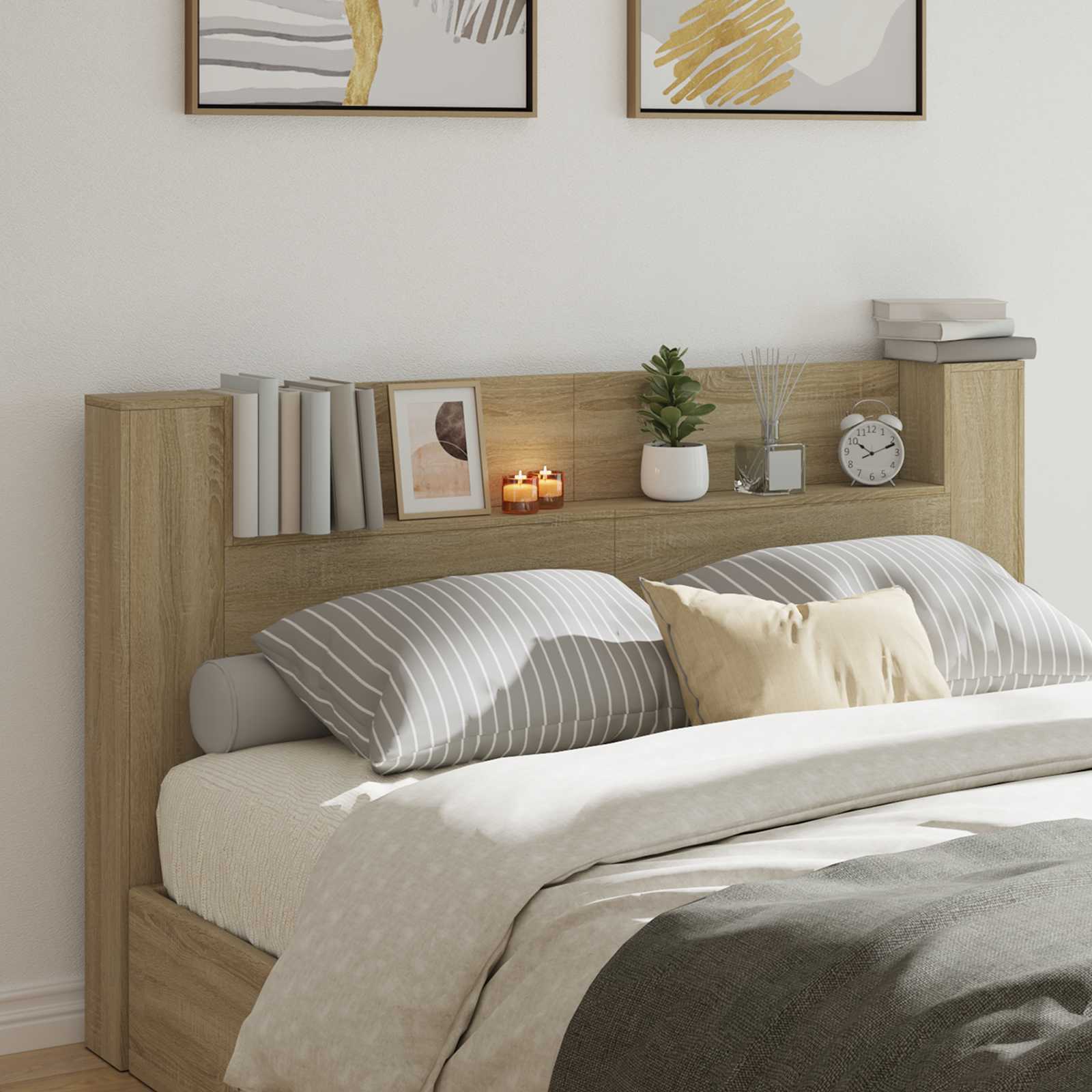 Headboard Sonoma Oak 180 x 16.5 x 103.5 cm Engineered Wood