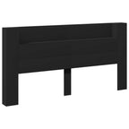 Headboard Black 200 x 16.5 x 103.5 cm Engineered Wood