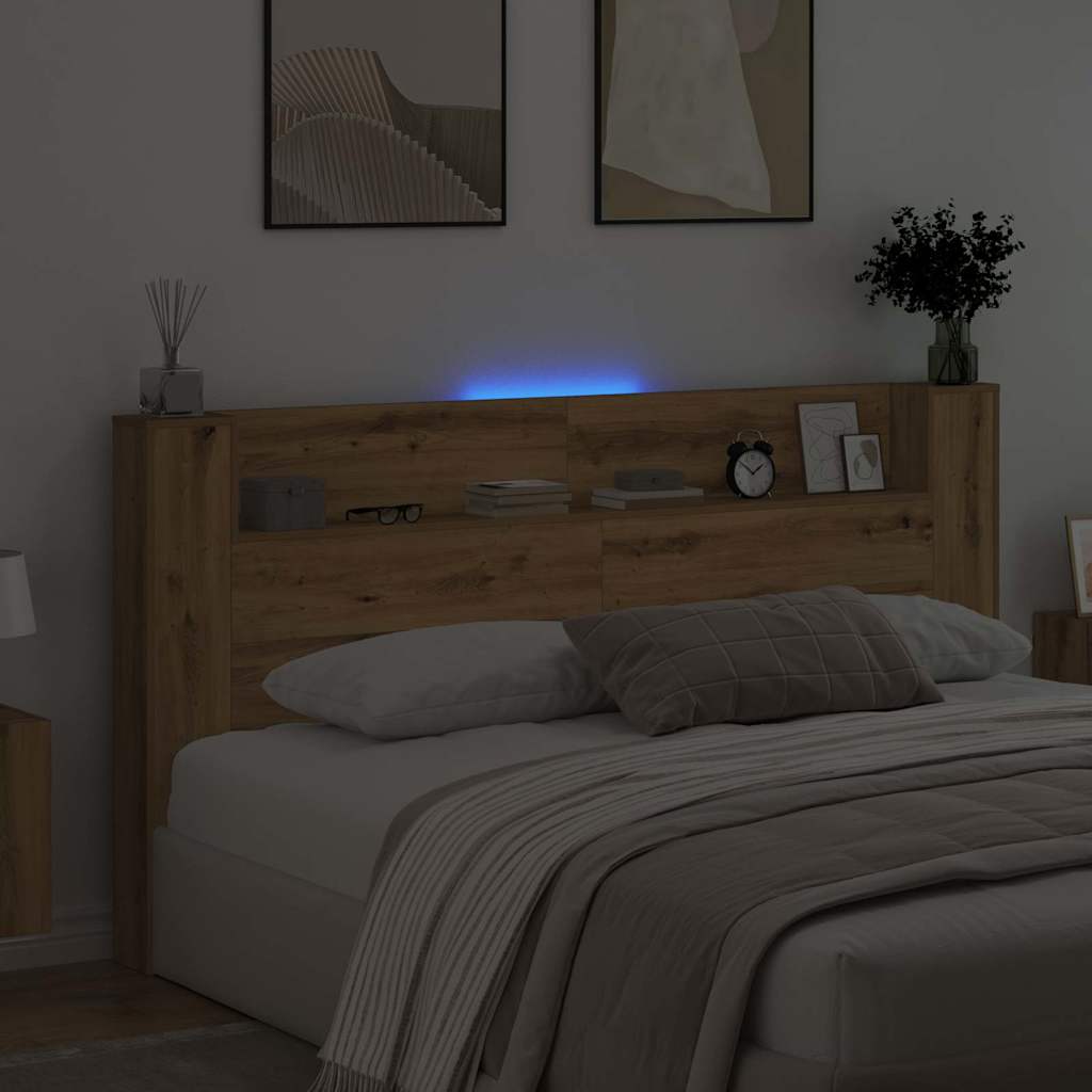 Headboard Artisan Oak 200 x 15 x 103.5 cm Engineered Wood