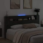 Headboard Black Oak 200 x 15 x 103.5 cm Engineered Wood