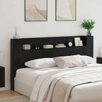 Headboard Black Oak 200 x 15 x 103.5 cm Engineered Wood