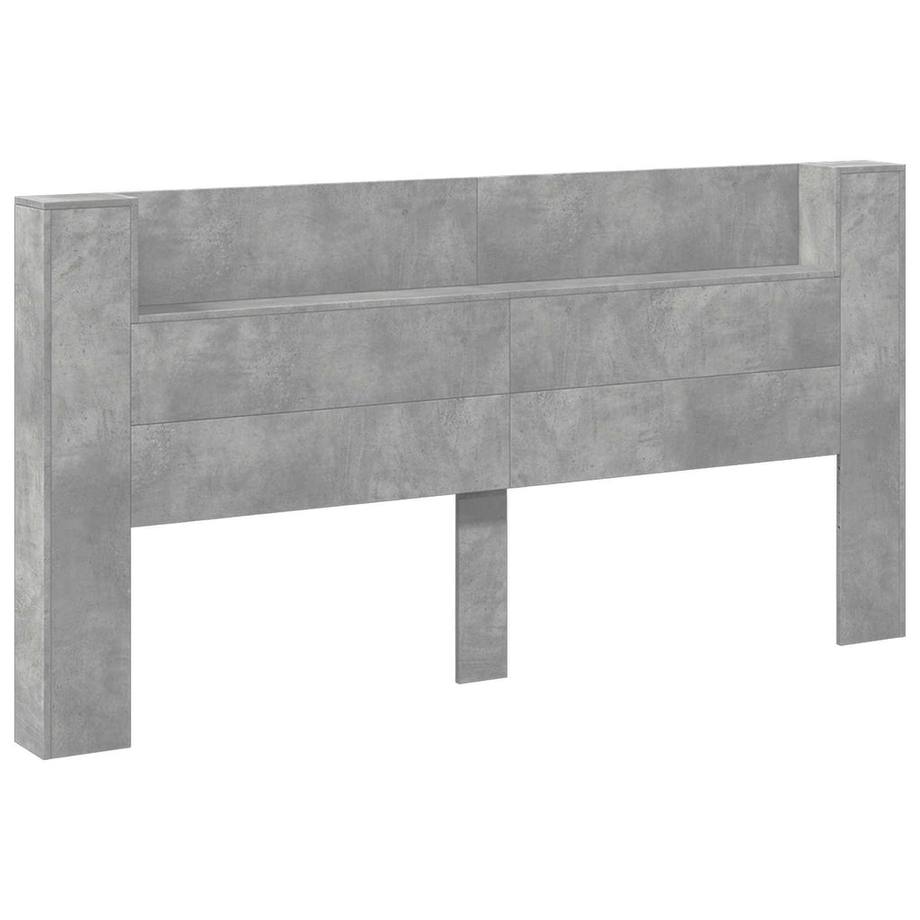 Headboard Concrete Grey 200 x 16.5 x 103.5 cm Engineered Wood