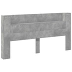 Headboard Concrete Grey 200 x 16.5 x 103.5 cm Engineered Wood