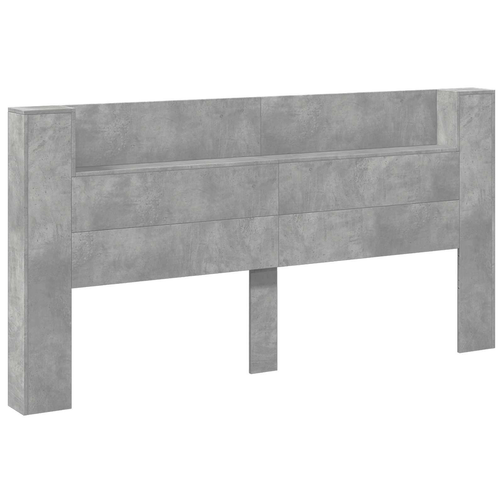 Headboard Concrete Grey 200 x 16.5 x 103.5 cm Engineered Wood