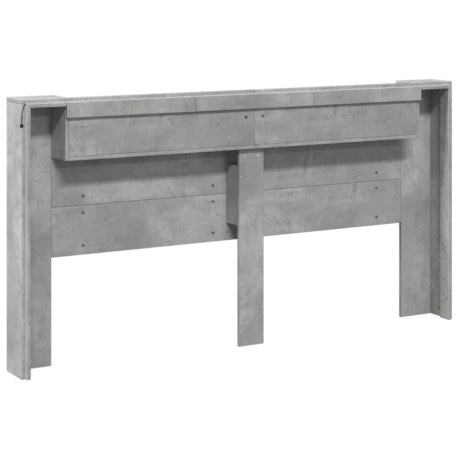Headboard Concrete Grey 200 x 16.5 x 103.5 cm Engineered Wood
