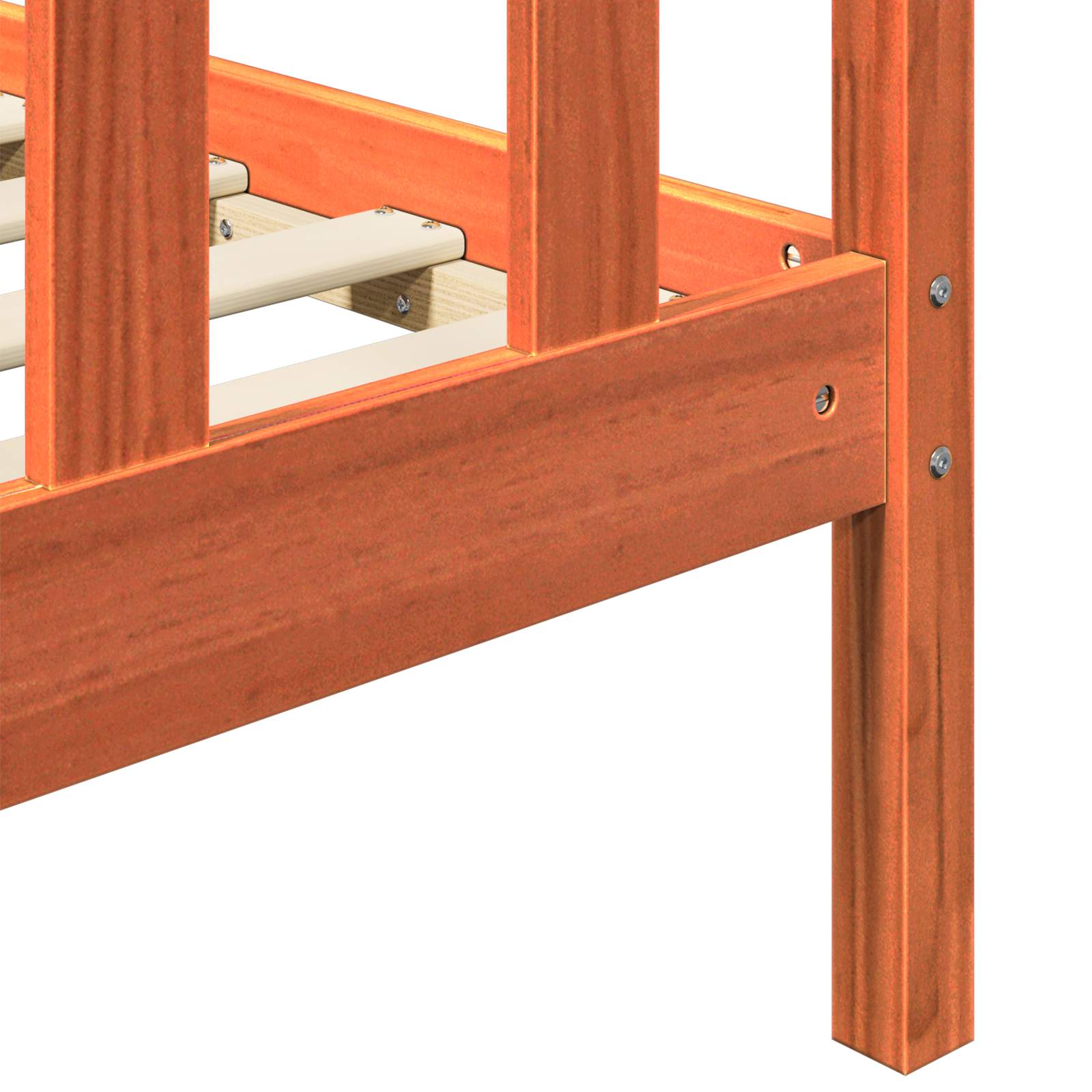 Bed Frame with Headboard 2 pcs Wax Brown 205.5 x 185.5 x 100 cm
