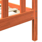 Bed Frame with Headboard 2 pcs Wax Brown 205.5 x 145.5 x 100 cm