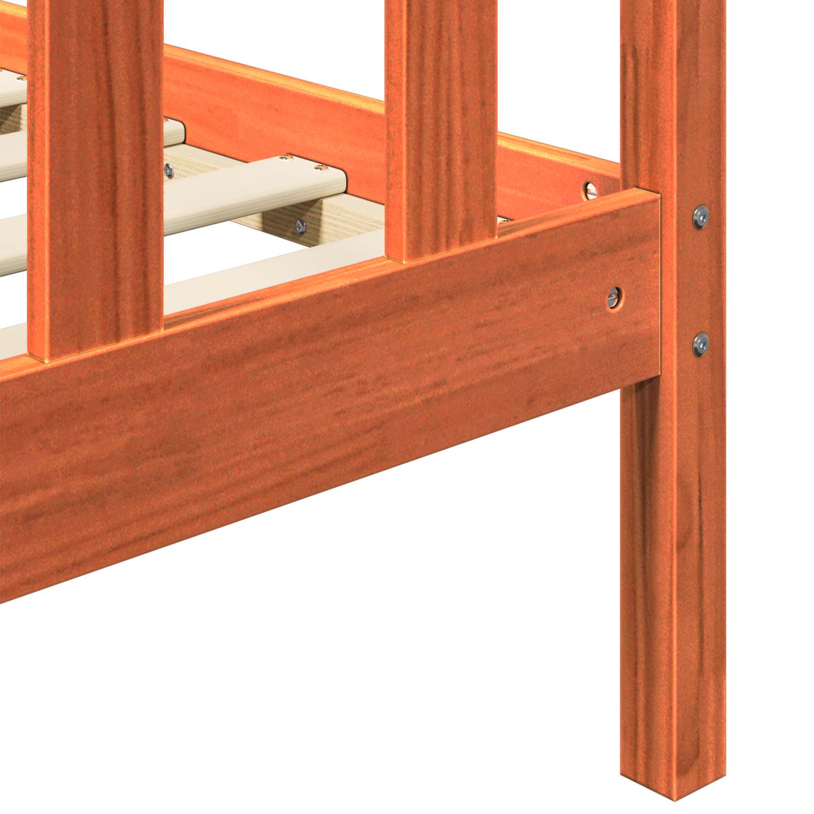 Bed Frame with Headboard 2 pcs Wax Brown 205.5 x 145.5 x 100 cm