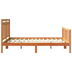 Bed Frame with Headboard 2 pcs Wax Brown 205.5 x 145.5 x 100 cm