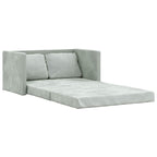 Folding Sofa Bed Light Grey 122 x 70 x 60 cm Velvet