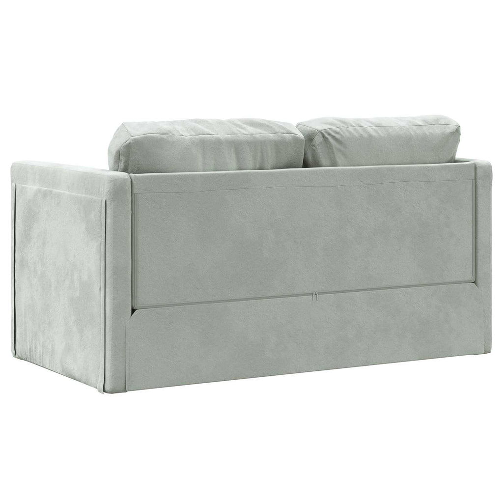 Folding Sofa Bed Light Grey 122 x 70 x 60 cm Velvet