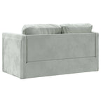 Folding Sofa Bed Light Grey 122 x 70 x 60 cm Velvet