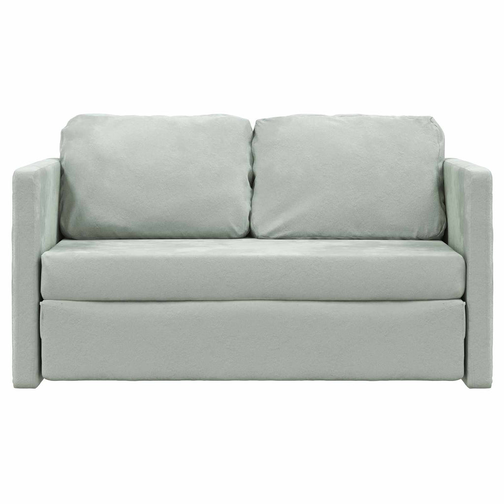Folding Sofa Bed Light Grey 122 x 70 x 60 cm Velvet